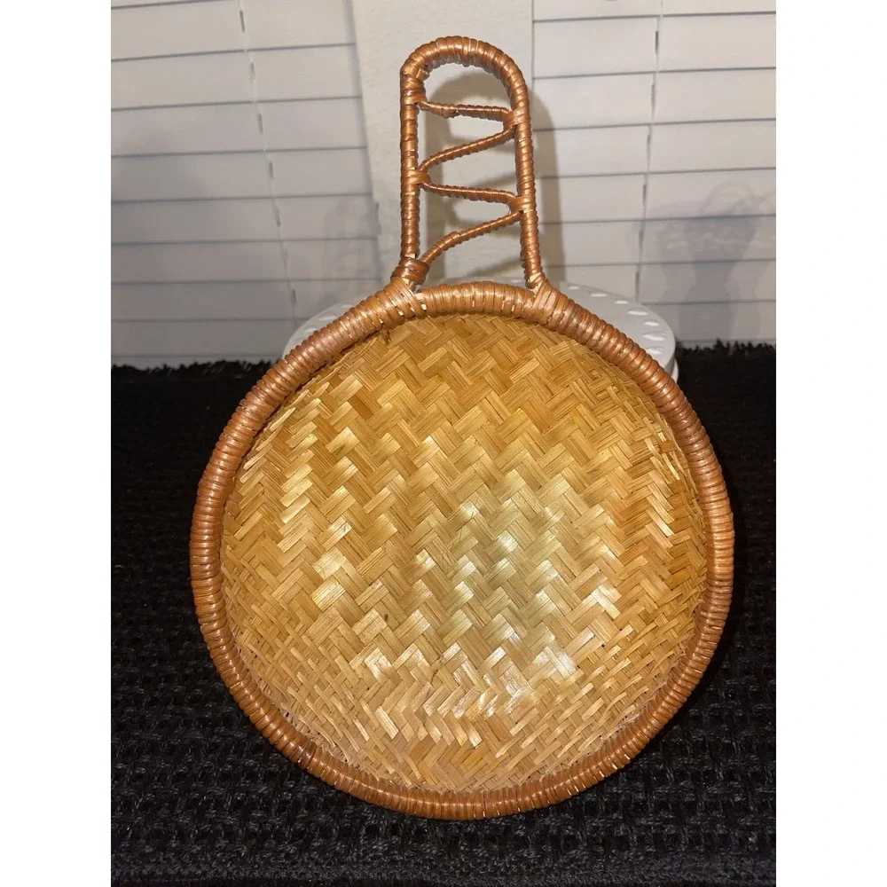 Vintage Woven Wicker Basket Bundle‎ Of 2